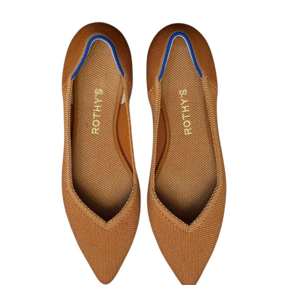 Rothy's Tan Pointed Toe Flats